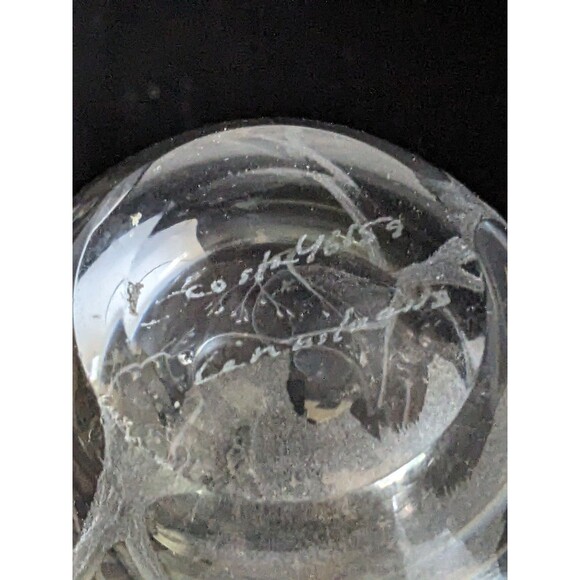 Vicke Lindstrand Artist Kosta Boda Signed Numberd Birds Crystal Glass Vase 4.25" - Picture 9 of 11